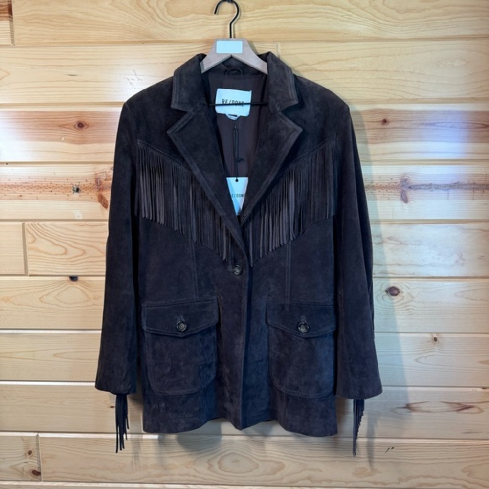 Re/Done
Leather blazer
Never worn, with tag
Brown, Leather Size Small